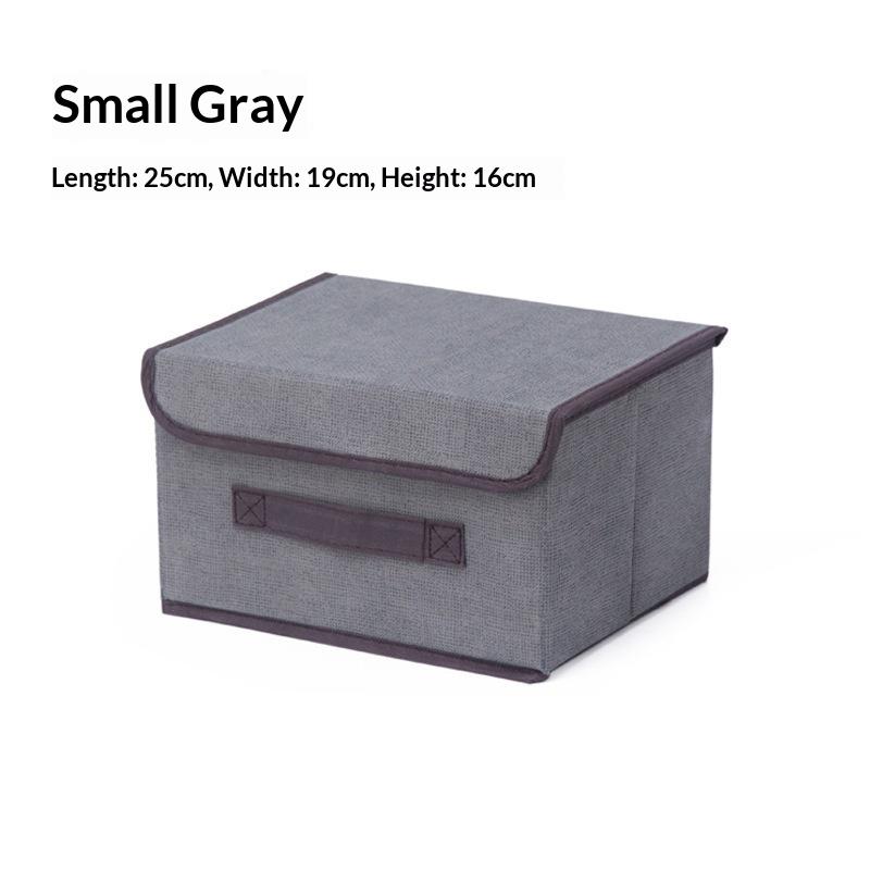 Scratch Resistant Foldable Non Woven Storage Box Gray Space Saving Organizer for Underwear Socks Clothing Toys Home Use