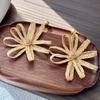 Bohemian Style Exaggerated Flower Ear Studs Zinc Zinc Alloy Hollow Floral Earrings  Women