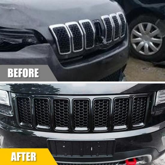 Mesh Black Grille Ert Kit Front Grill For Jeep Cover Grand Cherokee 2014-2016
