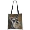 Schnauzer Dog Painting Handbags For Women Lady Korean Shoulder Bag Casual Shopping Shopper Bags Large Capacity CLE