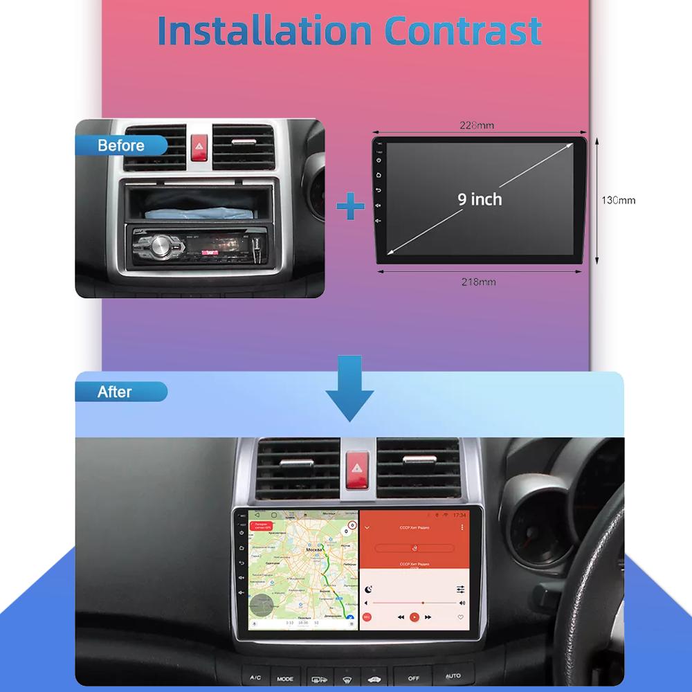 Car Radio Android Auto Carplay For Honda Airwave 2005-2010 Multimedia Player Head Unit Stereo GPS Navigation BT WIFI 1+16GB