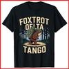Foxtrot Delta Tango Funny Resist Bear Black Cotton T-Shirt S-5XL