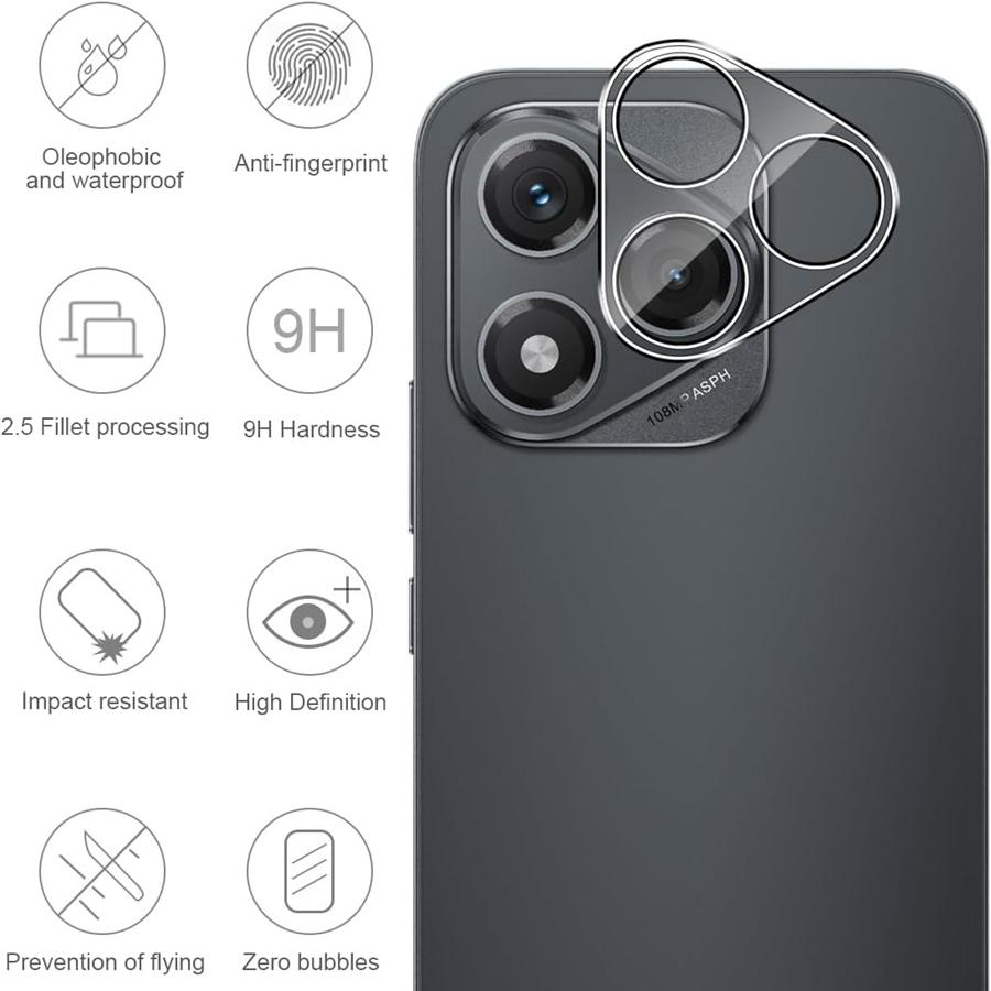 2PCS Tempered Glass Camera Protector for Honor 400/ 400 Lite/ 400 Pro 9H Hardness HD Clear Anti-Scratch Tempered Glass Camera Len Film