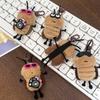 New Mini Cartoon Plush Cute Animal Cockroach Couple Backpack AccessoriesPendant Keychain Doll Girlfriend Birthday Gift