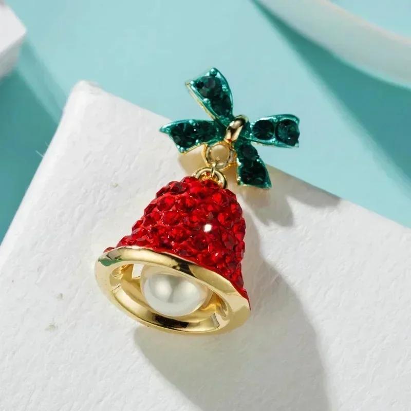 Personality Earrings New Year's Gift Red Bell Earrings With Unique Autumn And Winter Temperament High-end Atmosphere Fashionable