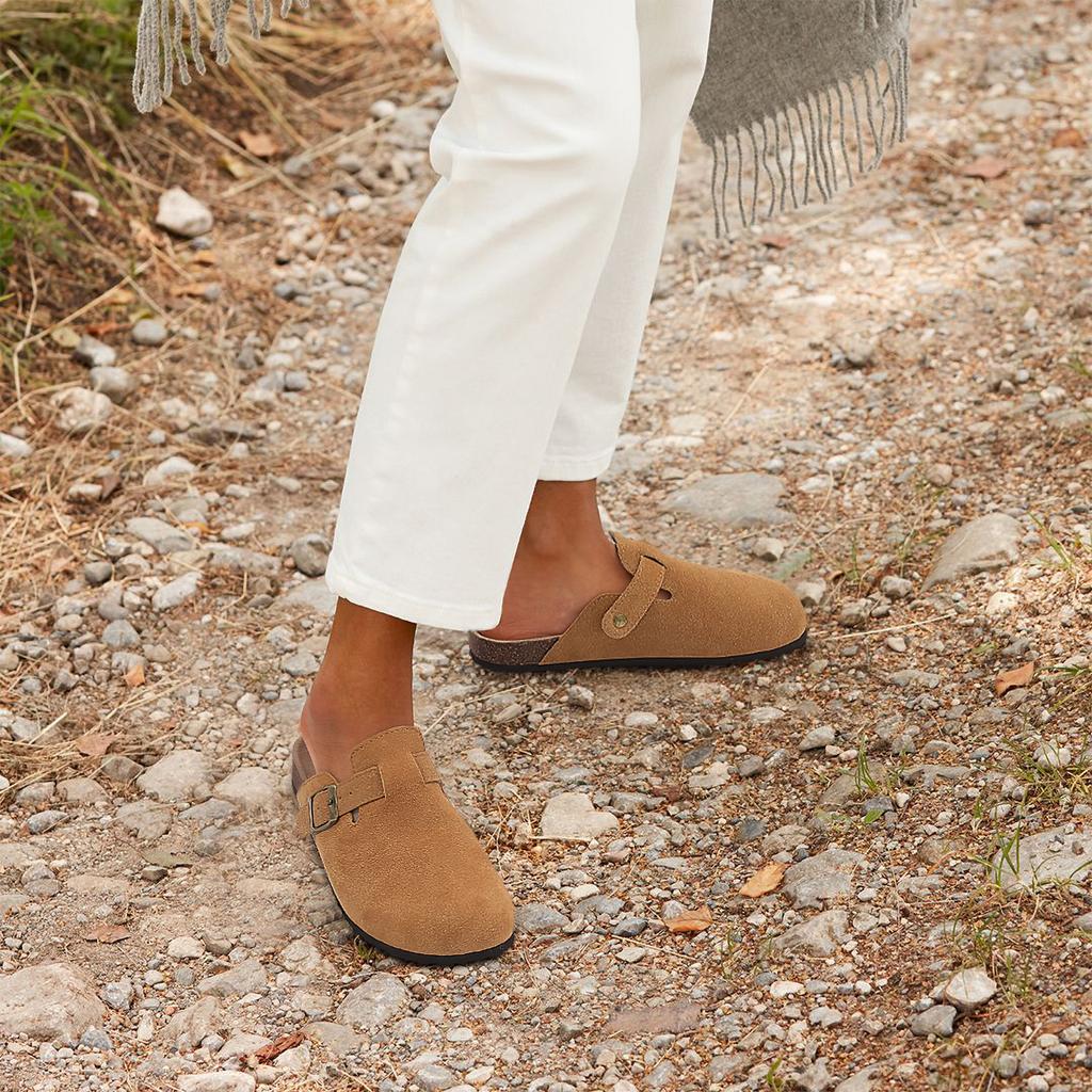 Fashion Shevalues Cork Suede Clogs For Women Cork Slippers Summer Cork Sandals Fashion Beach Slides Classic Mules Men Clogs Baotou Shoes