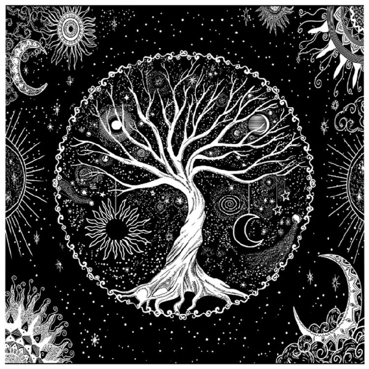 Tarot Card Tablecloth Pagan Spiritual Astrology Cards Pad Divination Altar Cloth