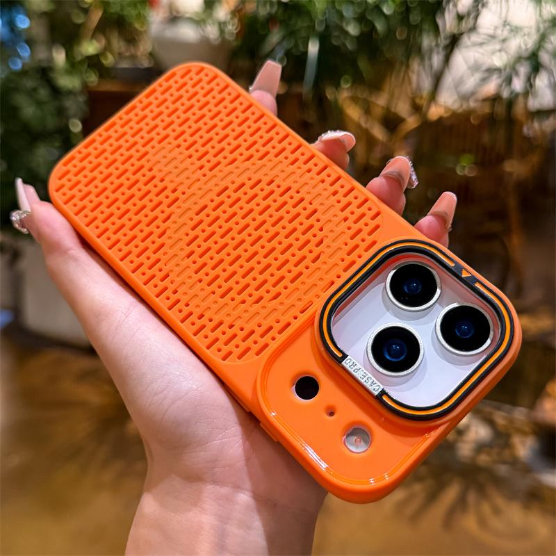 Koel Gaas Camera Mount Case Voor 17 15 14 13 12 16 Pro Max Plus Voor Magsafe Laad Schokbestendig Warmteafvoer Cover iPhone 14 Pro oranje