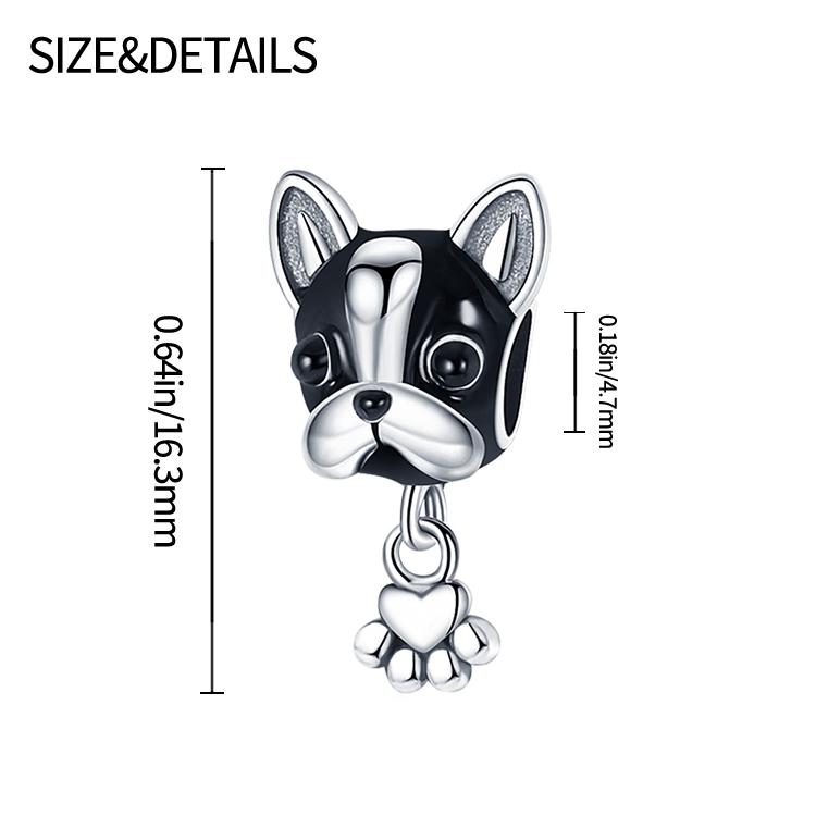 Authentic Charm Bead Charms copper Plated Dog Paw Charm Bead Charms Compatible With Bracelets Women Jewellery Making Diy Gift
