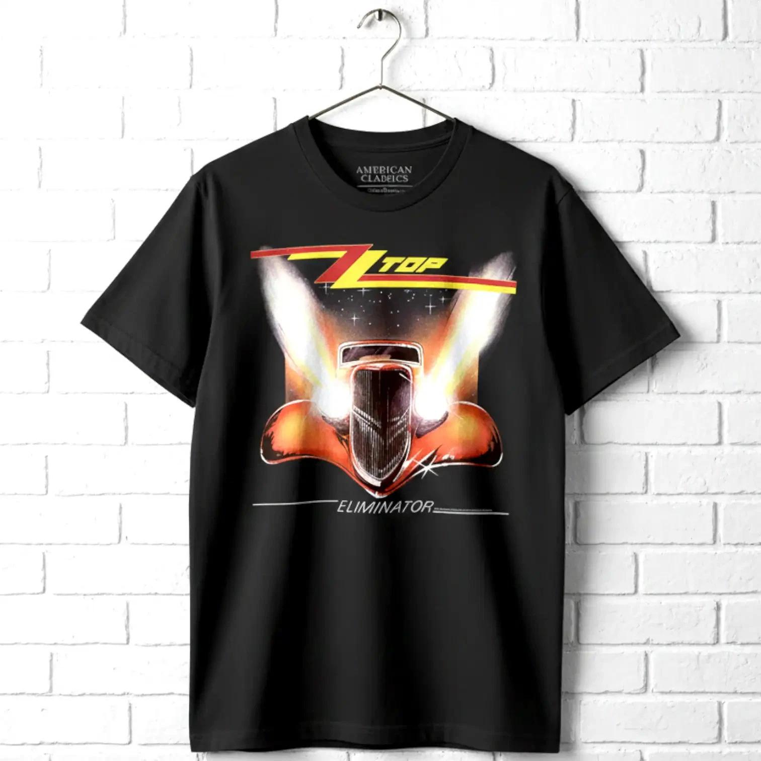 ZZ Top Альбом Eliminator Обложка Мужская Футболка Рок-группа Концертный Тур Мерч XL