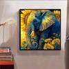 New Arrival 5D DIY Full Circle Diamond Painting "Sunflowers and Elephants" Embroidery Cross Stitch Home Decor Gift
