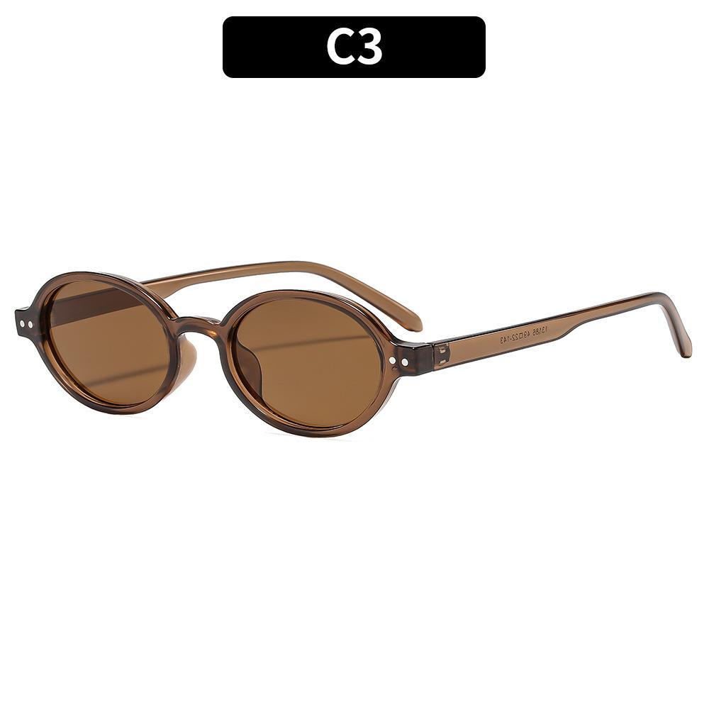Retro Oval Sunglasses Women Vintage Chic Sunglasses High-End Glasses Uv400 Sunglasses For Trendy Street Outdoor Travel