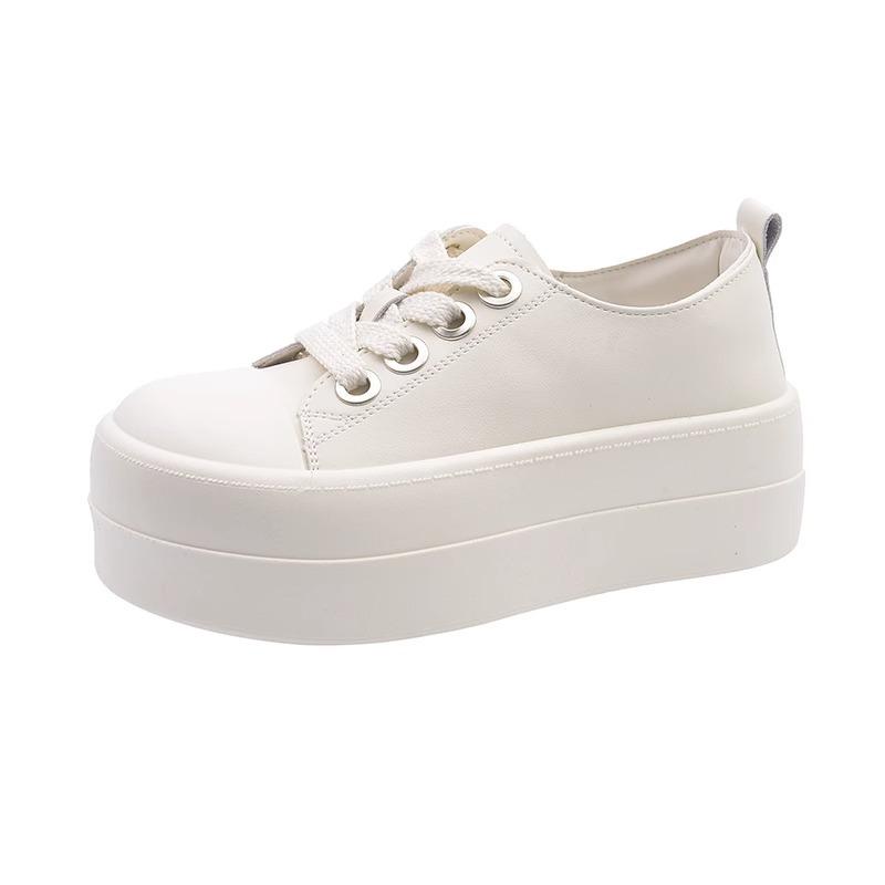 Versatile round head platform popular muffin canvas shoes women's 2025 spring new big head casual board shoes flow