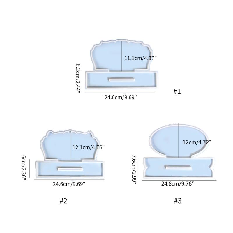 Photo Frame Resin Mold Silicone Big Picture Frame Silicone Mold for Epoxy Resin Wave/Round Mold for DIY Home Table Décor