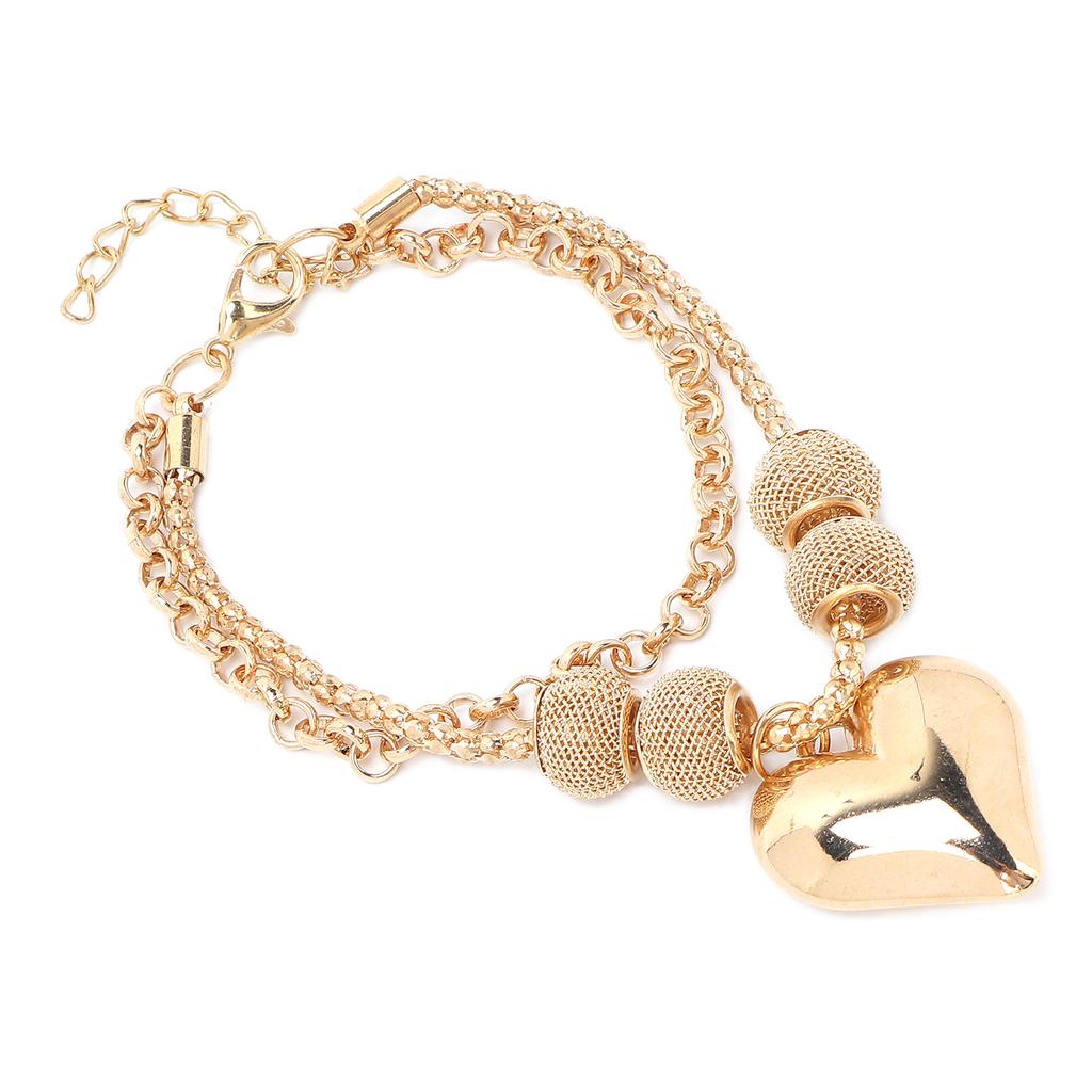 Exquisite Bracelet Personality Creativity Fashion Multi Layer Heart Shaped Bracelet for Weddings