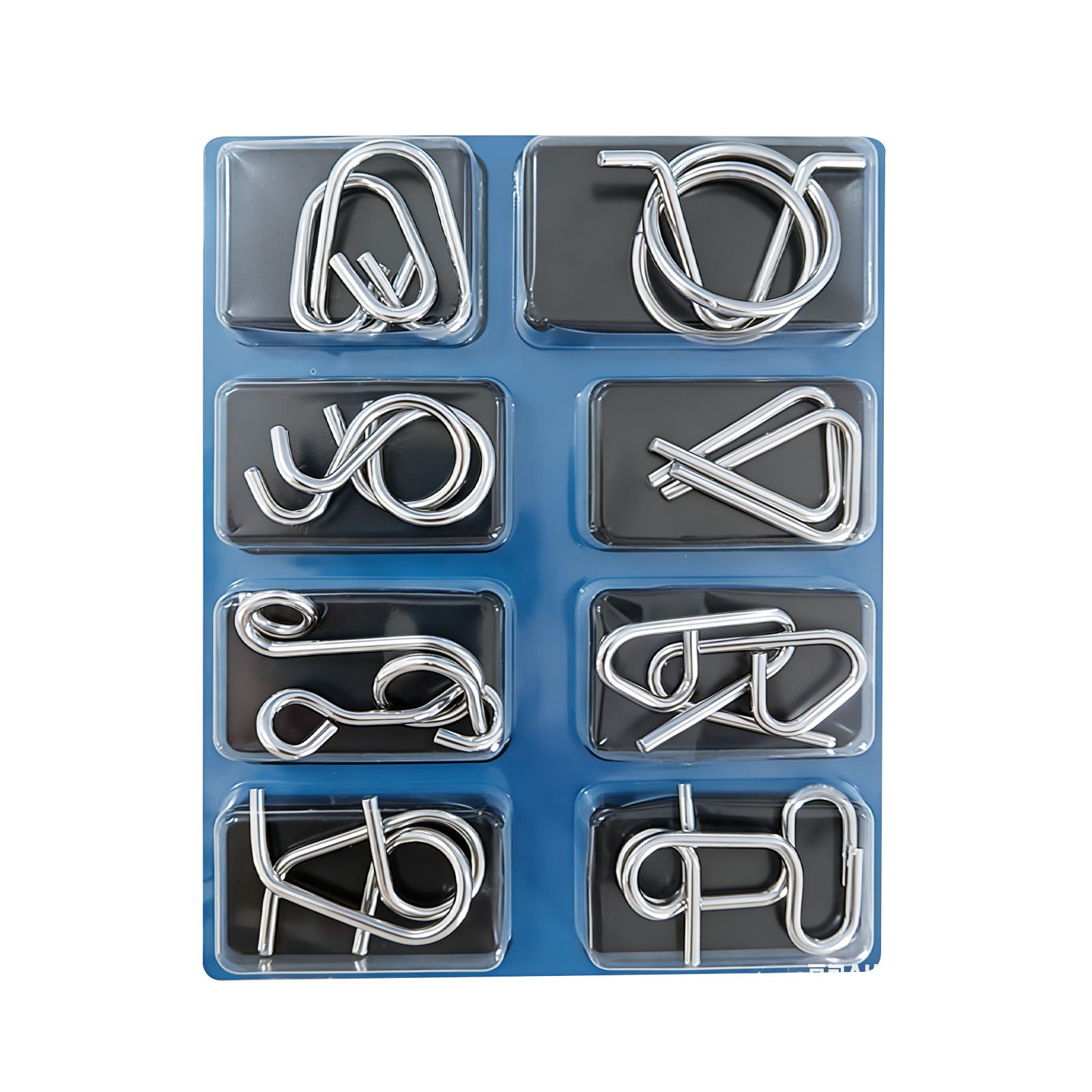 Девять Цепей Разблокировка Головоломки Игрушки Тренировка Пространственное Мышление Концентрация Взаимодействие Родителей и Детей Решение Головоломок Упражнение Руки Способность