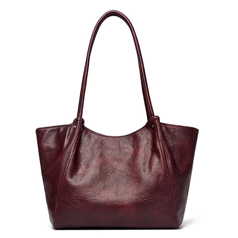 Genuine Brand Top Quality Soft Leather Shoulder Crossbody Bags for Women Designer Handbags Large Top-Handle Bags Casual Tote Sac