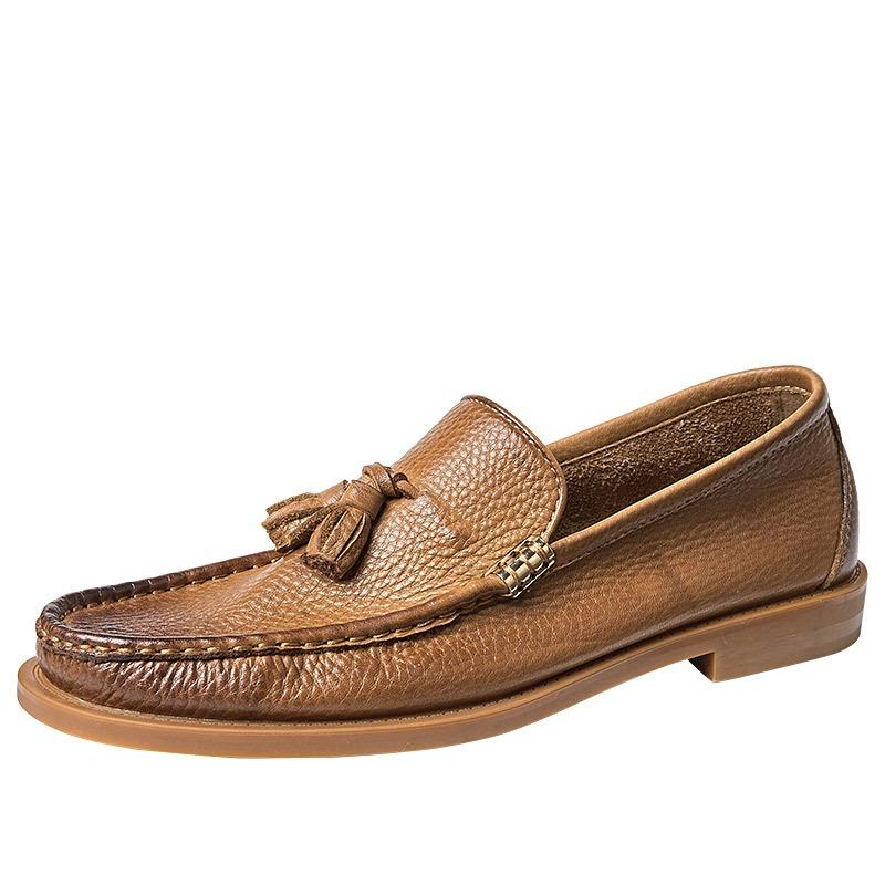 Top Quality Men Genuine Leather Driving Loafers Slip On Tassel Decorated Comfortable Soft Leather Men Moccasins Shoes