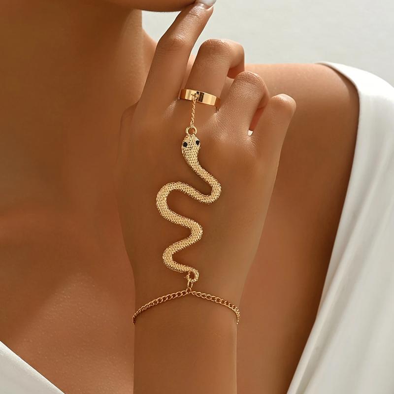 Halloween Jewelry Luxury Snake Design Halloween Outfit Bracelets Punk Rings Elegant Spider Design Gothic Multicolor