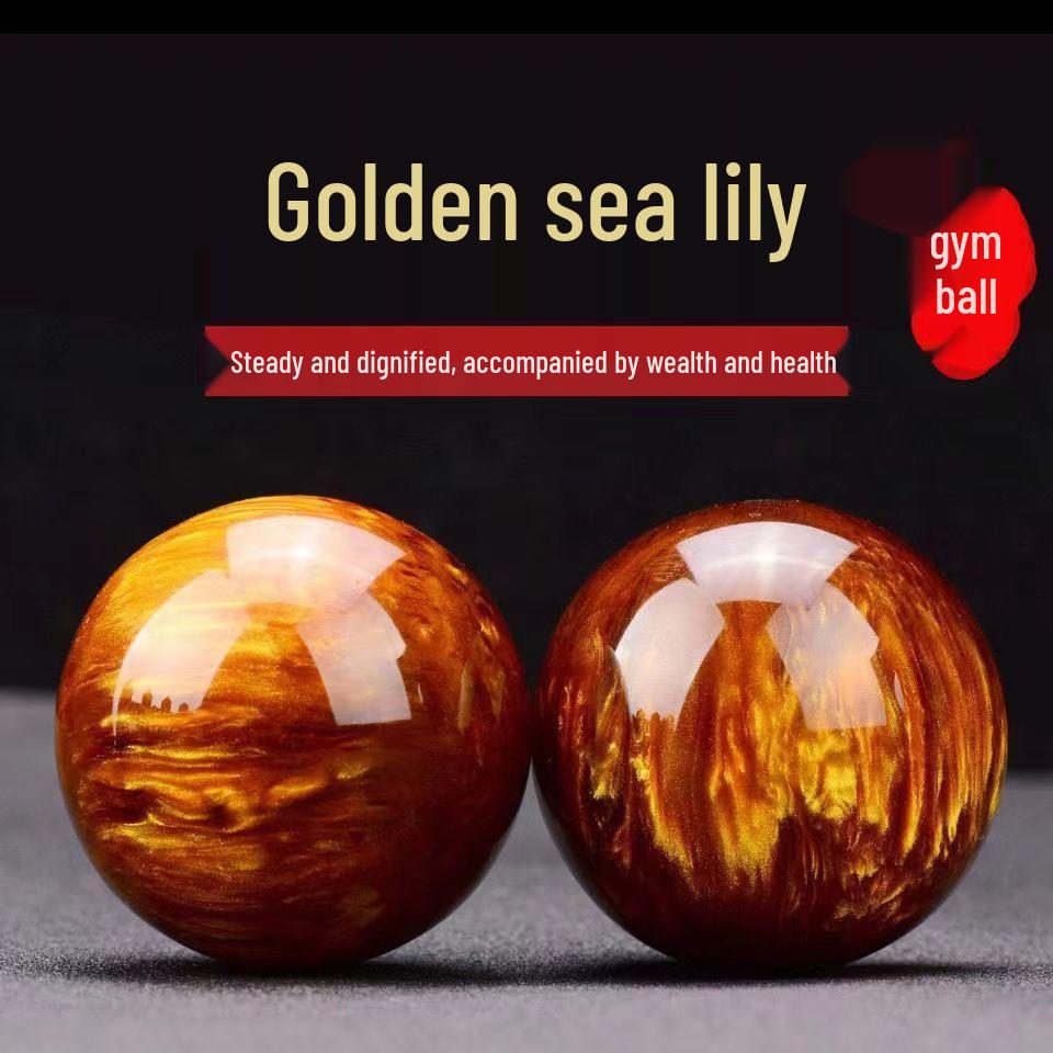 

Gold Silk Sea Willow Hand Massage Fitness Ball