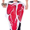 Performance Clothing Fake Steak Neck-hanging Bright Color Loose Halloween Party Cosplay Stage Performance Costume Photo Prop