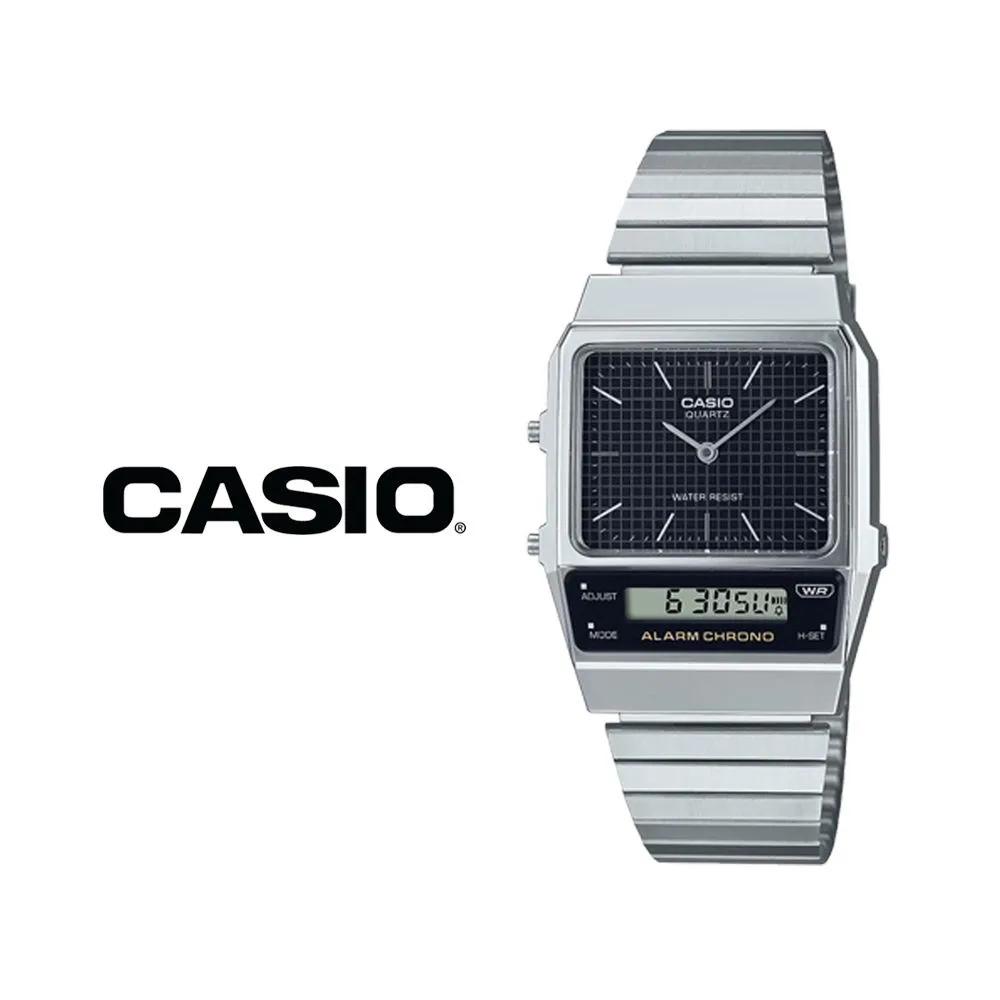 Cio Square Anadigital Vintage Metal Digital Watch AQ-800E-1A AQ-800E-1A
