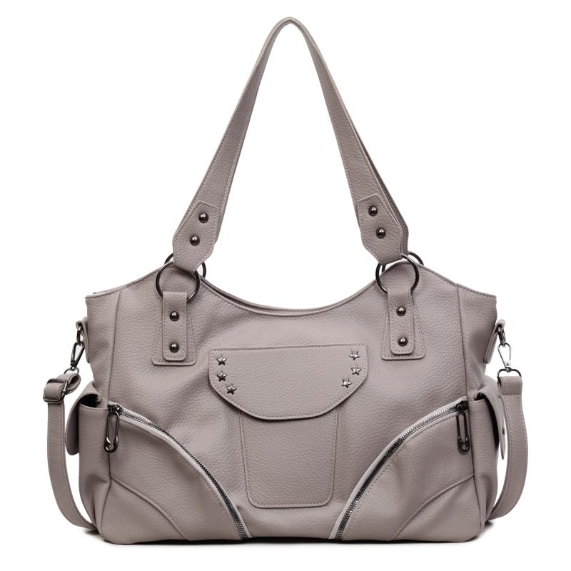 2026 Retro Large Capacity Black Shoulder Bags For Women Large Shopper Bag Soft Pu Leather Crossbody Handbag Lady Travel Tote Bag