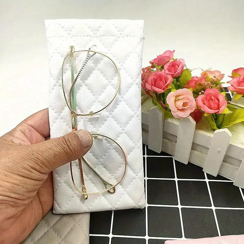 Stylish and Simple PU Leather Glasses Bag Waterproof and Pressure-resistant Sunglasses Portable Glasses Bag Storage Bag