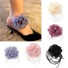 Vintage Big Flower Choker Necklace for Women Gifts Elegant Lace-up Rope Chain Necklace Fashion Jewelry Accessories
