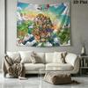 MapleStory Wall Tapestry Aesthetic Wall Hanging Printed Fabric Blanket Decorative Tapestries for Bedroom Living Room Home Decor