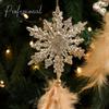 Delicate Plastic Christmas Tree Feather Pendant Snowflake Elk Christmas Hanging Decoration Feather Angel Hanging Ornament Xmas