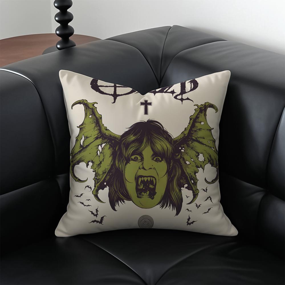 singer rock OOzzy OOsbourne Cushion Cover Pillow Case Antidustmite Invisible zipper silky plush cushion
