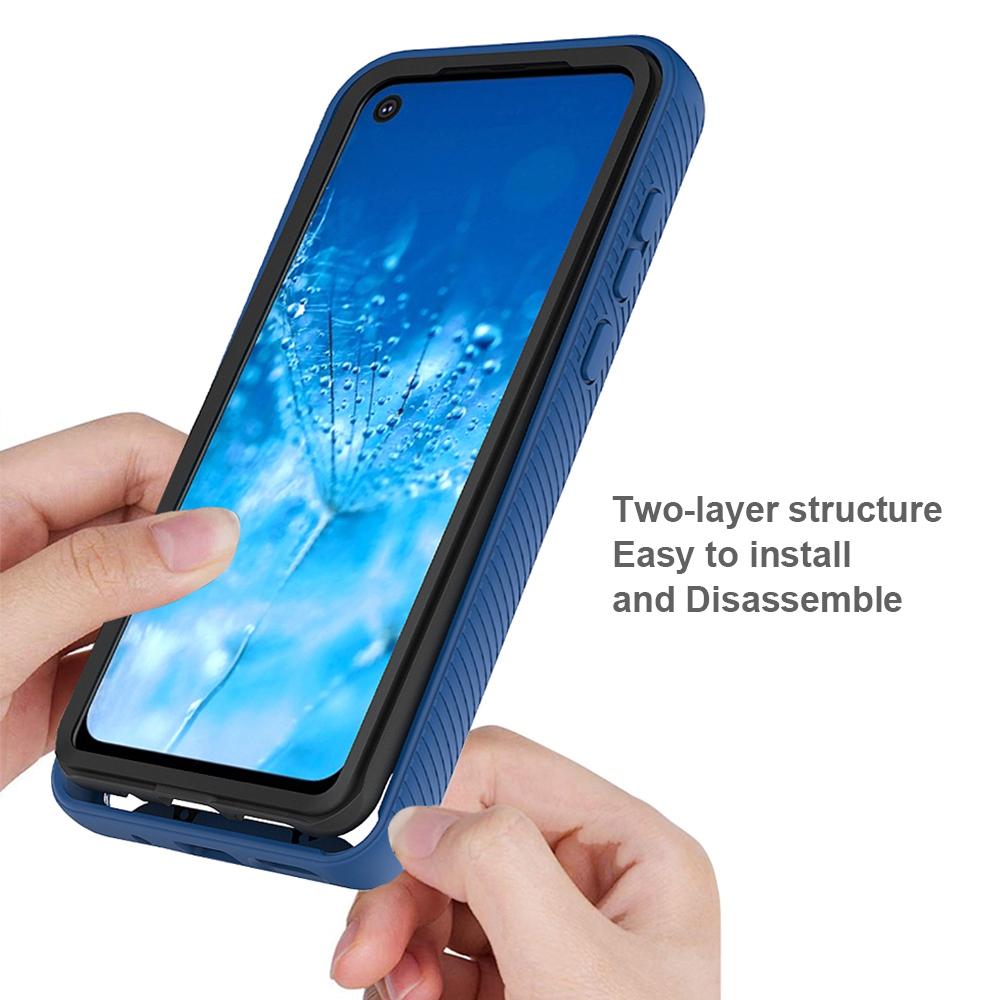 

For Samsung Galaxy S20 Plus 4G/5G Transparent Acrylic+PC Back Cover TPU Frame Anti-drop Cell Phone Case Black