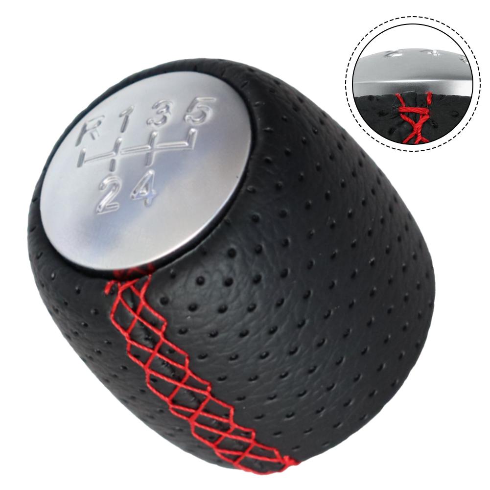 Driving Experience Improvement Shift Lever Stylish Gear Shift Knob Chrome Silver 5 6-speed Cap Chrome Silver Finish