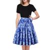 Round Neck Short-Sleeve Printed Dress