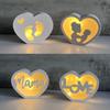 Silicone Mould Mother's Day Silhouettes Molds Plasters Molds Heart Casting Molds for Wedding Home Decoration