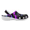 White EVA Clogs with Colorful Skull Print, Lightweight Slip On Garden Shoes, Breathable Beach Sandals, Indoor Outdoor Slippers for Men Women