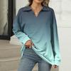 Women's Summer Fashion Casual  Printed V-Neck Long Sleeve Shirt Top