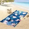Cute Axolotl Ocean Theme Design Beach towel quick-drying for travel outdoor sports jogging beach and swimming