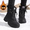 Thickened snow boots women's winter velvet thickened waterproof non-slip cotton shoes women's medium boots keep warm