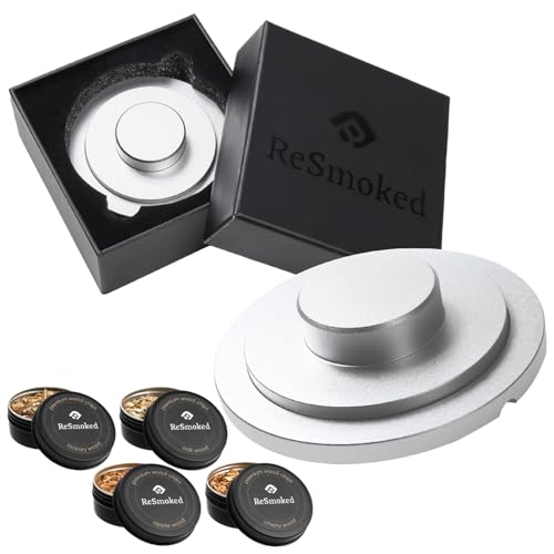 

ReSmoked 2.0 [Easy Bar Experience at Home] Home Smoker with Glass Top, Cocktail Smoker, 4 Tip Types, Instructions, and Recipe Book, Supervised by Whis