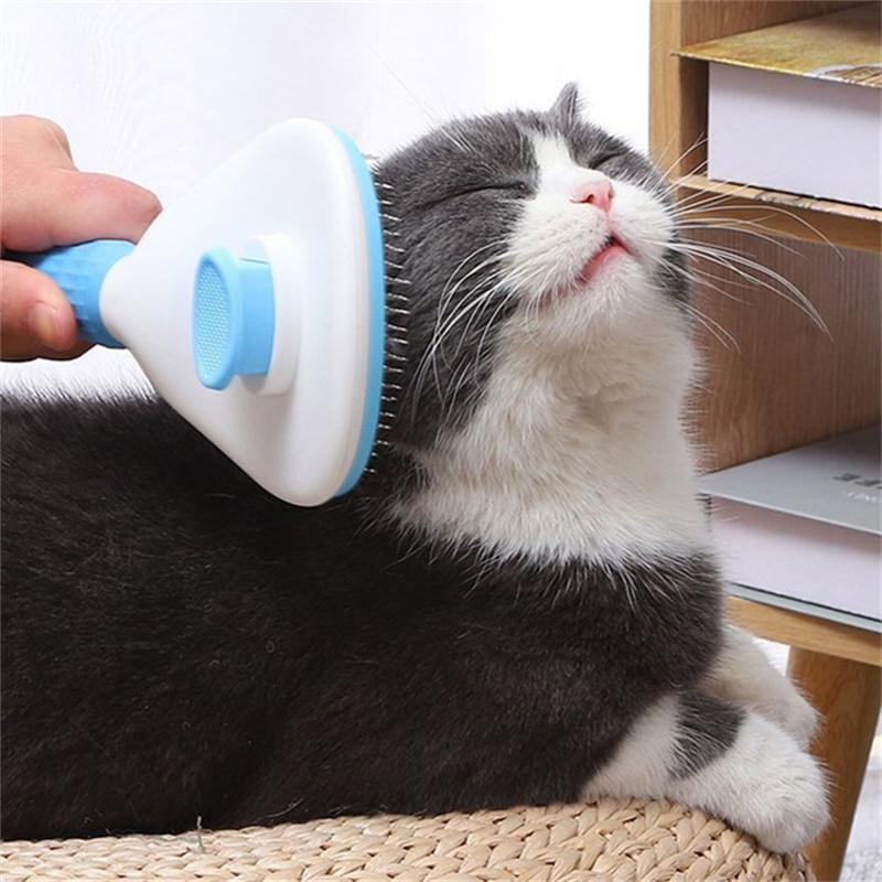 Pet Grooming Brush Comb Dog Self Cleaning Brush Hair Remover for Small Large Dog Cat