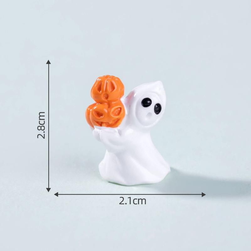 Micro-landscape Halloween Pumpkin Ghost Figurine Decorative Accessories Mini Desktop Ornaments