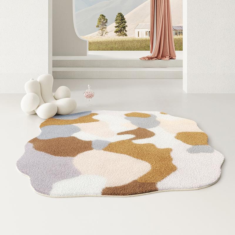 Irregular Cloakroom Non-Slip Mat Nordic Style Living Room Decoration Shaped Carpet Thicken Bedroom Bedside Rug Home Plush Rugs