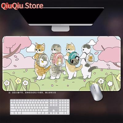 Cat Mouse Pad Cute Cartoon Large Keyboard Pads Kawaii Anime Mouse Mat Computer Office Rubber Desktop Rug