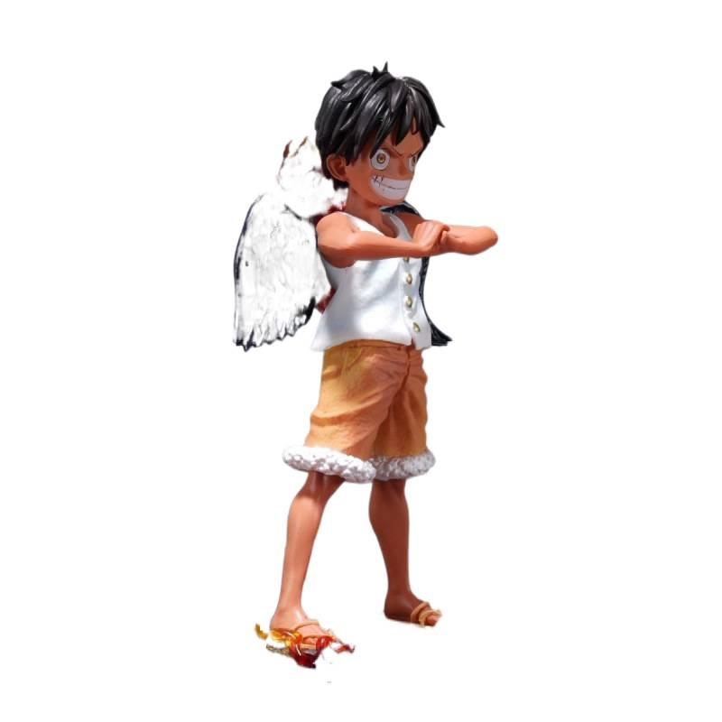 One Piece figure Blazing Angel Luffy car computer desktop ornament animation periphery Voyager toy gift