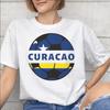 Unisexs Unisexs Curaçao Voetbalshirt 100% Katoen Grafische Print T-shirt Kleding Outfits