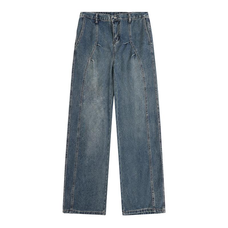 

Новый осенний стиль Поношенные джинсы для стирки Мужские американские свободные брюки широкие штанины в стиле хай-стрит 2XL