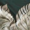 TROPICANA bedding set 220x200 cm - satin cotton, exotic leaf pattern