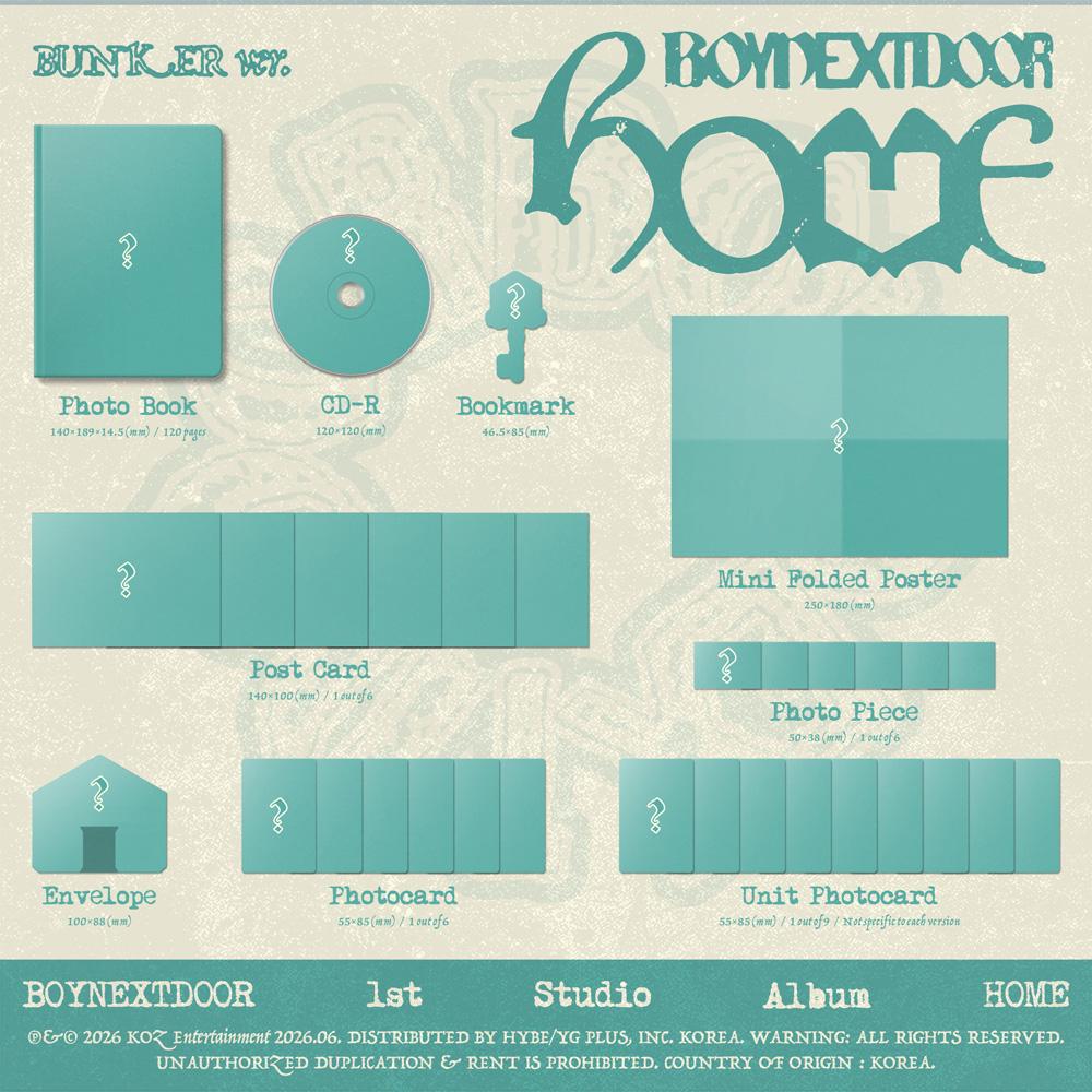[Pre-Order] BOYNEXTDOOR HOME Kpop Album CD Photocard Official Random Version